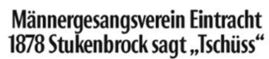 Auflösung Gesangverein 1
