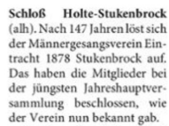 Gesangverein Auflösung 2