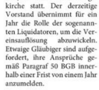 Gesangverein Auflösung 3